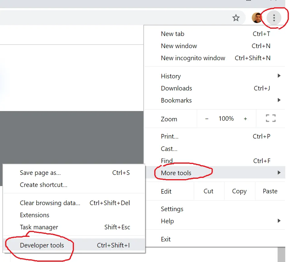 How to open the developer console in your browser | Nutriadmin Docs